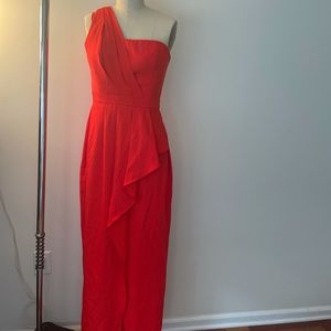 BCBG red floor length dress